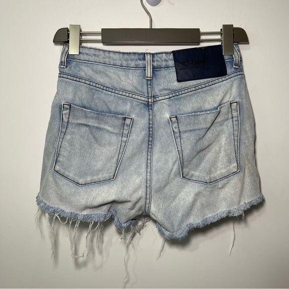 ONETEASPOON Women’s Blue Distressed Legend Shorts Size 25 festival Frayed Hem - Picture 4 of 11